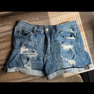 KanCan Distressed Jean Shorts